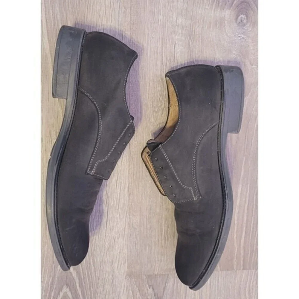DEXTER Comfort Shoes -‎ Oxford Gray Suede Lace Up with Memory Foam Men's Size 9